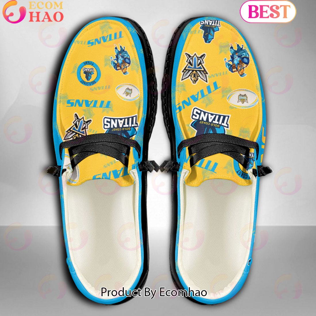 NRL Gold Coast Titans Custom Name Hey Dude Shoes