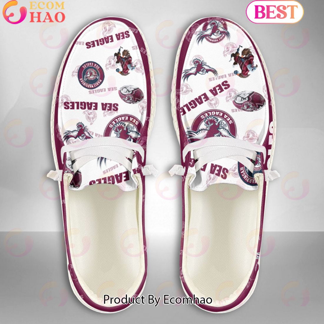 NRL Manly Warringah Sea Eagles Custom Name Hey Dude Shoes