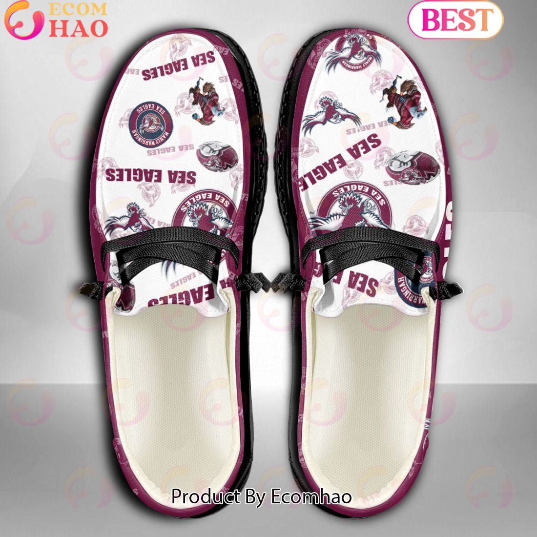 NRL Manly Warringah Sea Eagles Custom Name Hey Dude Shoes