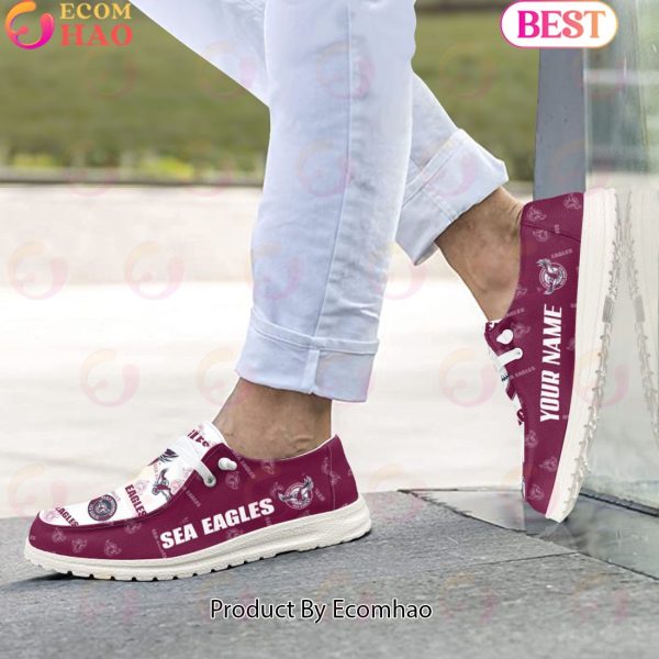 NRL Manly Warringah Sea Eagles Custom Name Hey Dude Shoes