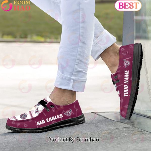NRL Manly Warringah Sea Eagles Custom Name Hey Dude Shoes