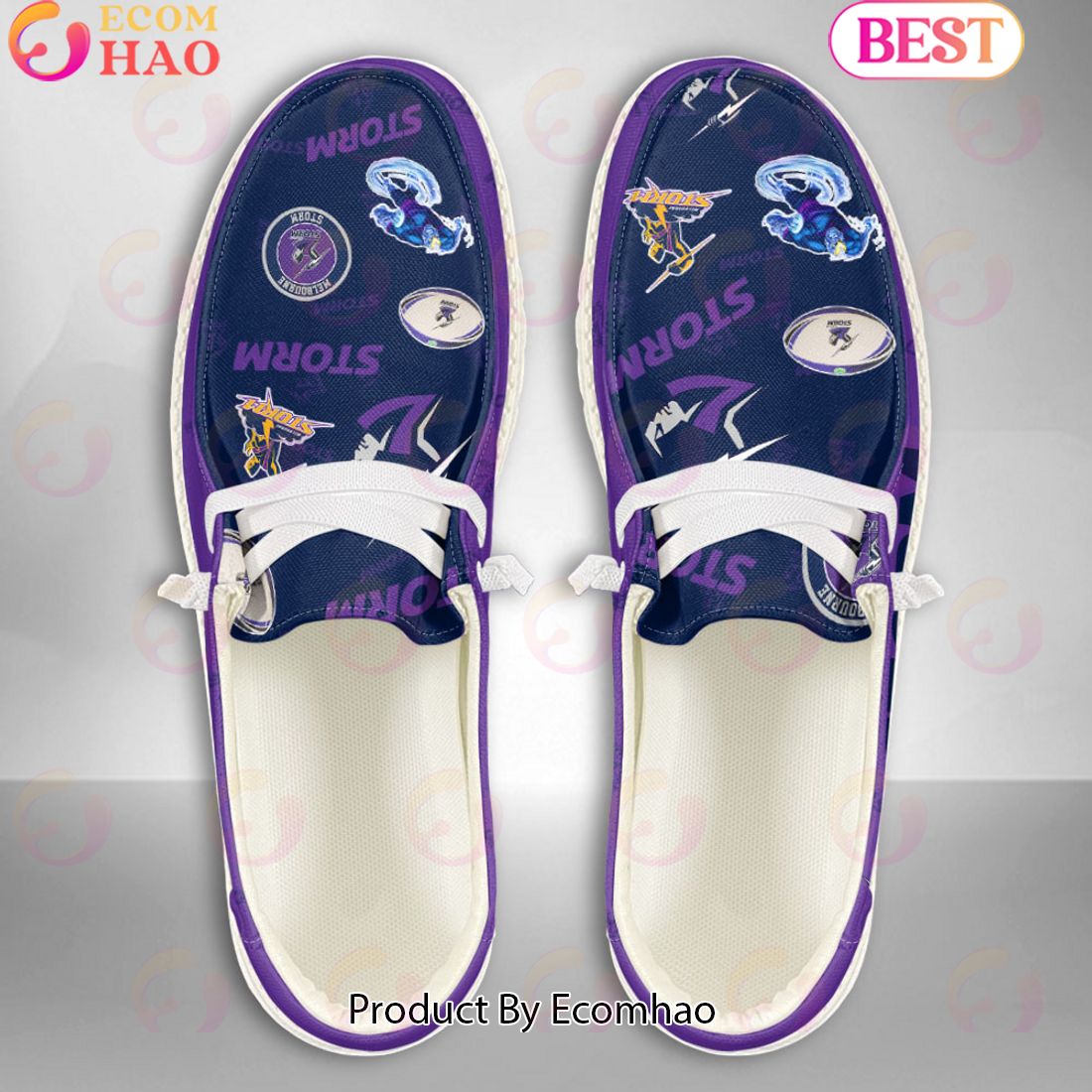 NRL Melbourne Storm Custom Name Hey Dude Shoes