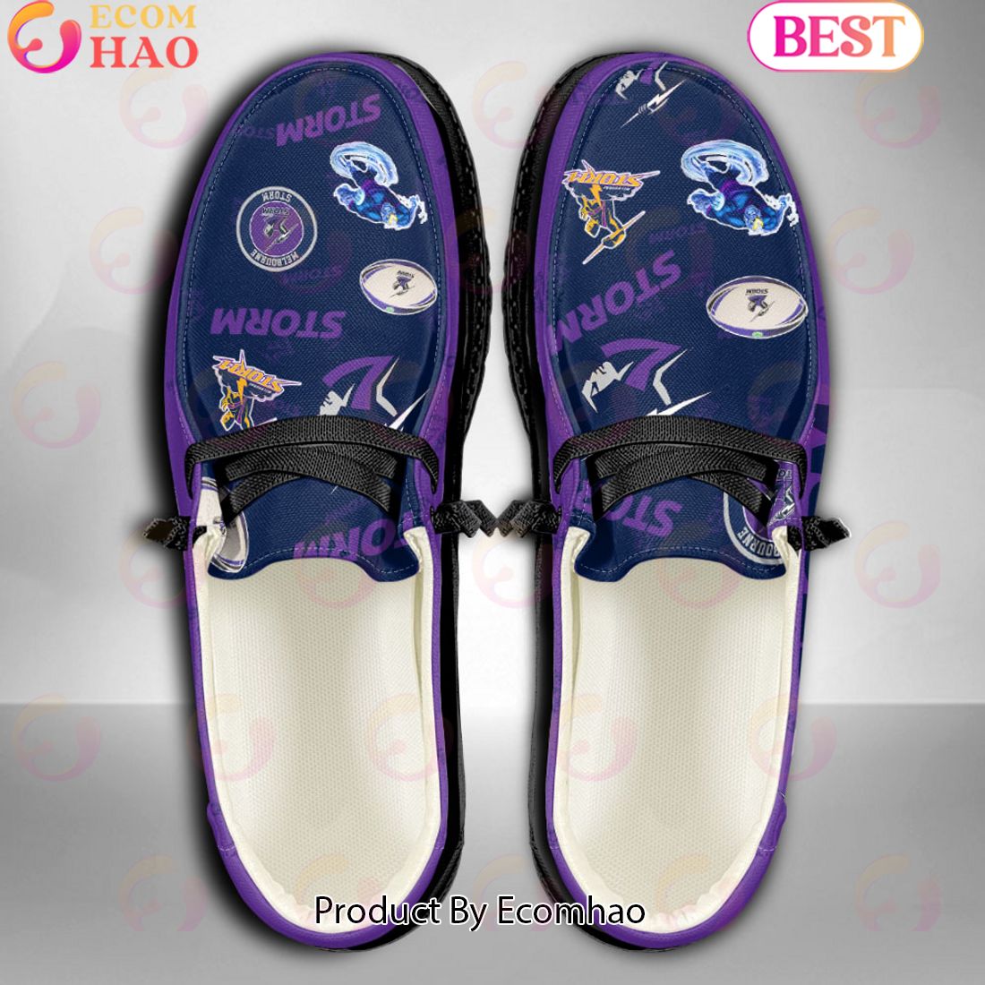 NRL Melbourne Storm Custom Name Hey Dude Shoes