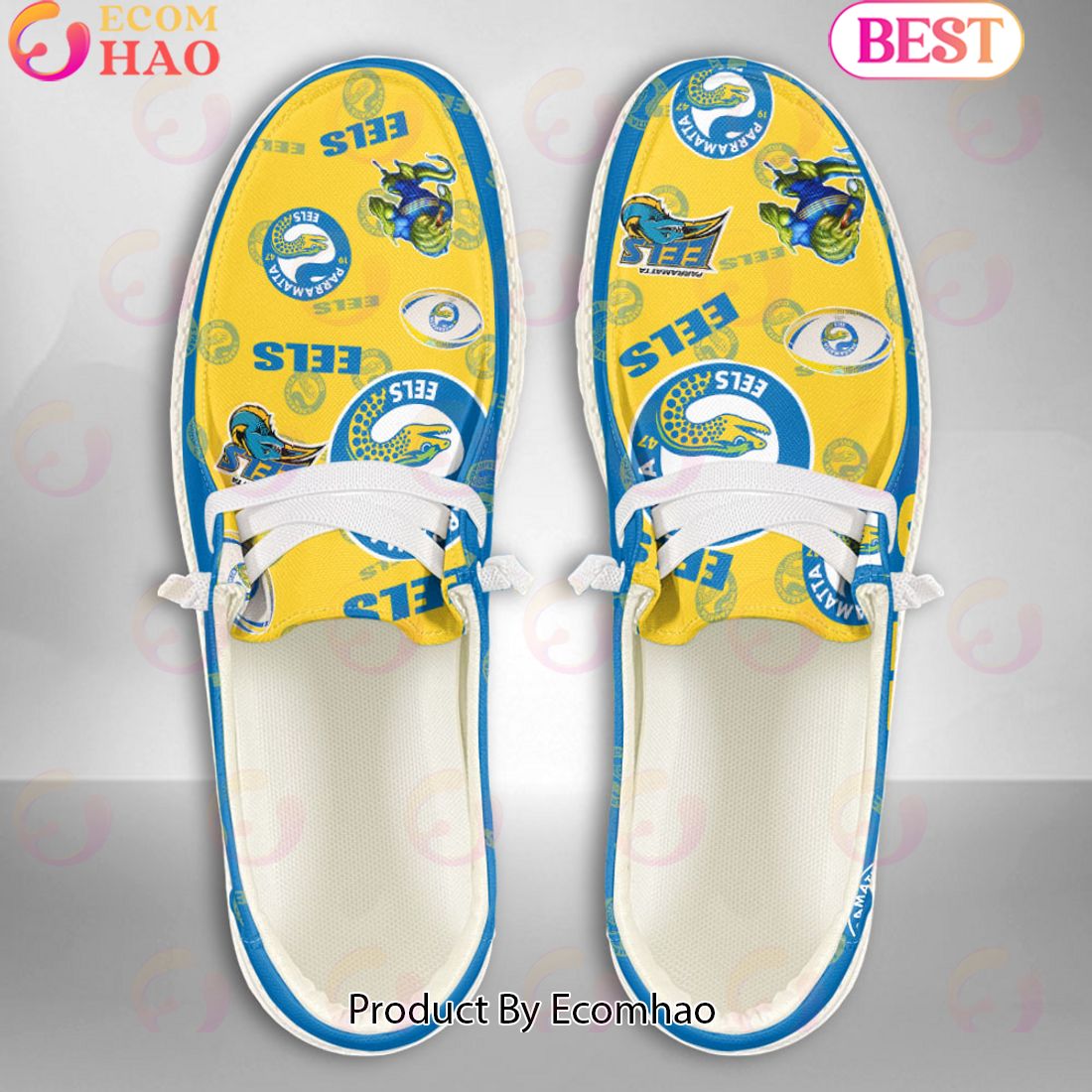 NRL Parramatta Eels Custom Name Hey Dude Shoes