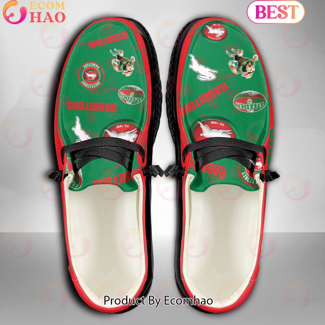 NRL South Sydney Rabbitohs Custom Name Hey Dude Shoes