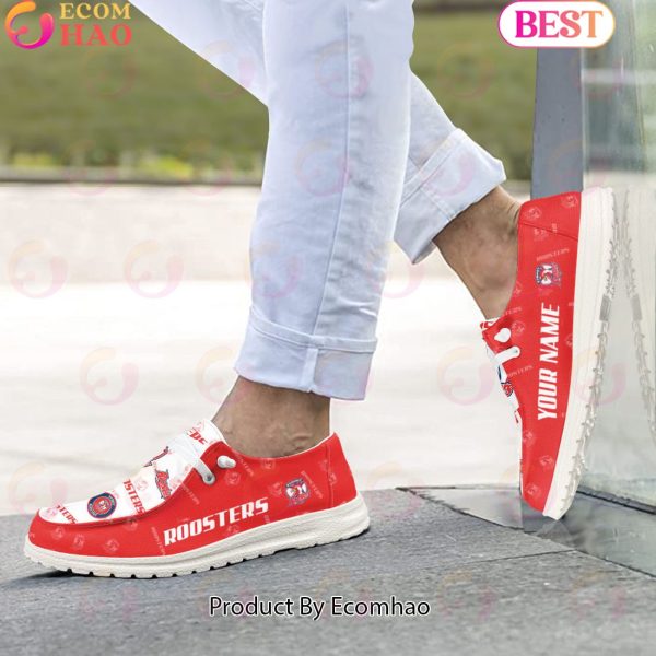 NRL Sydney Roosters Custom Name Hey Dude Shoes