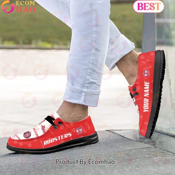 NRL Sydney Roosters Custom Name Hey Dude Shoes