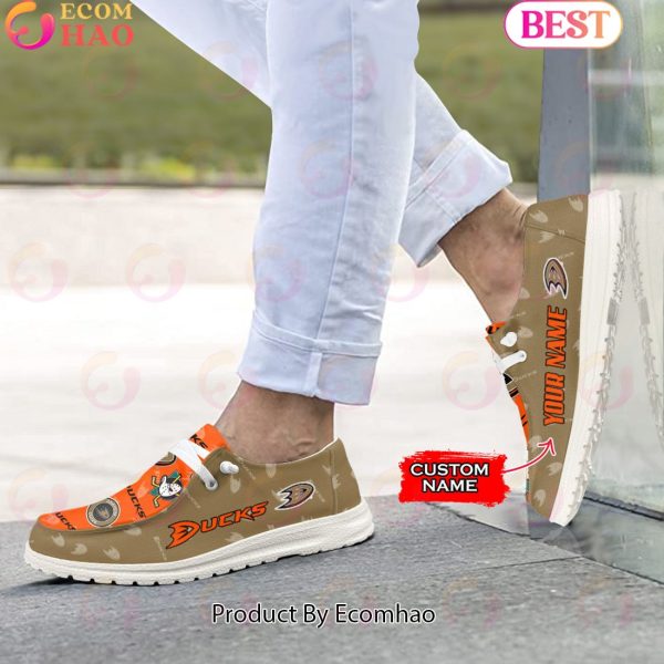NHL Anaheim Ducks Custom Name Hey Dude Shoes
