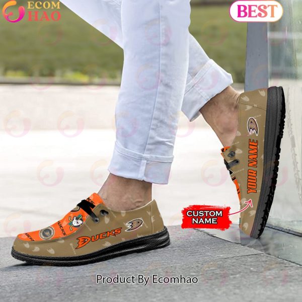 NHL Anaheim Ducks Custom Name Hey Dude Shoes