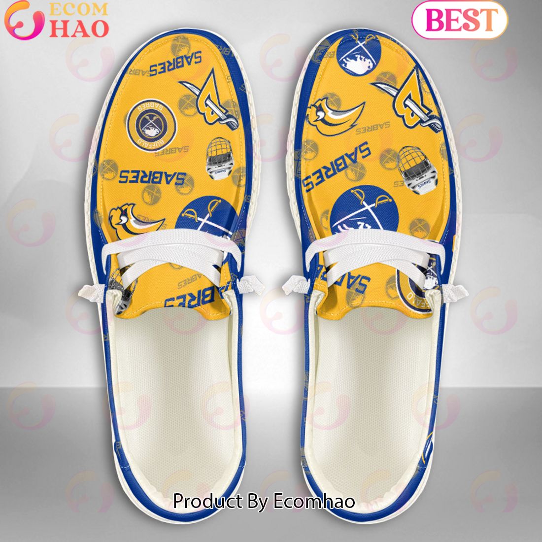 NHL Buffalo Sabres Custom Name Hey Dude Shoes