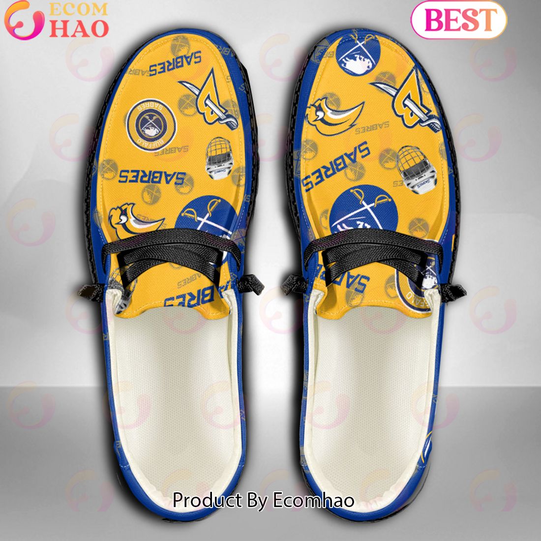 NHL Buffalo Sabres Custom Name Hey Dude Shoes