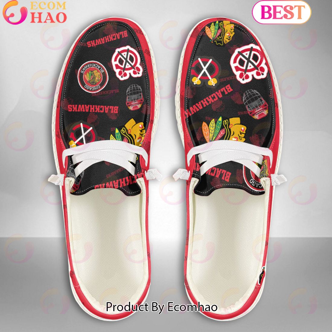 NHL Chicago Blackhawks Custom Name Hey Dude Shoes