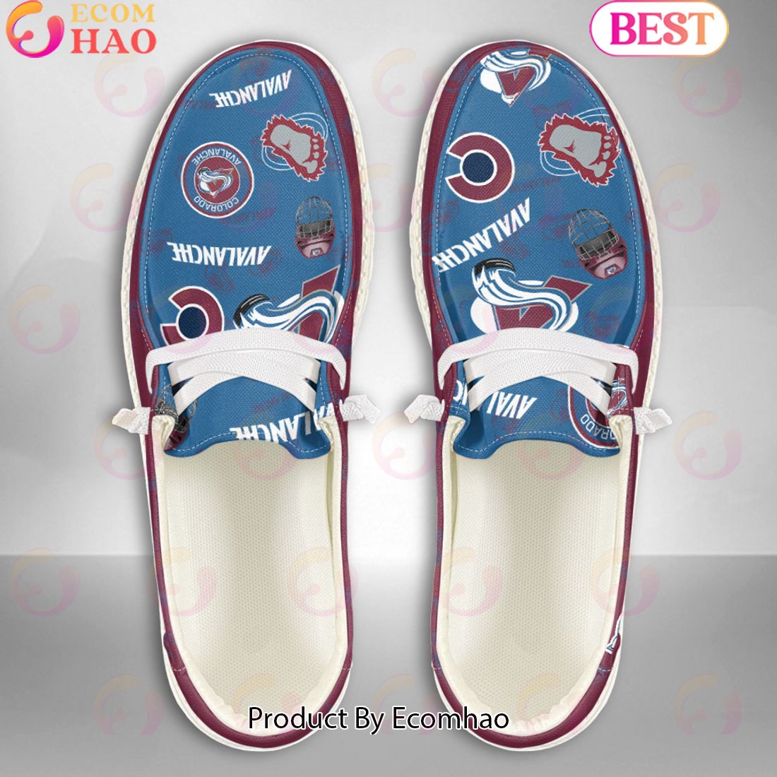 NHL Colorado Avalanche Custom Name Hey Dude Shoes