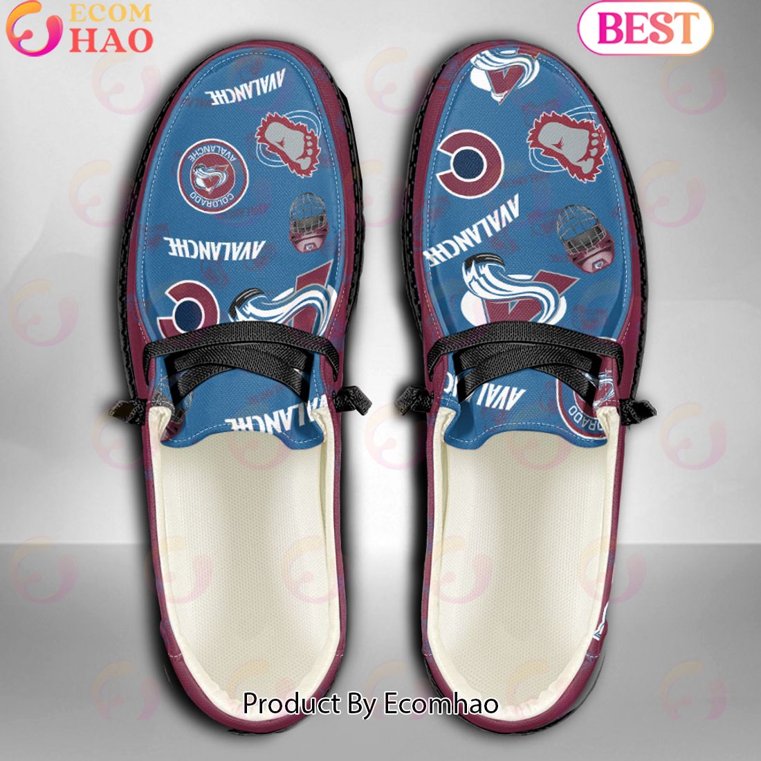 NHL Colorado Avalanche Custom Name Hey Dude Shoes