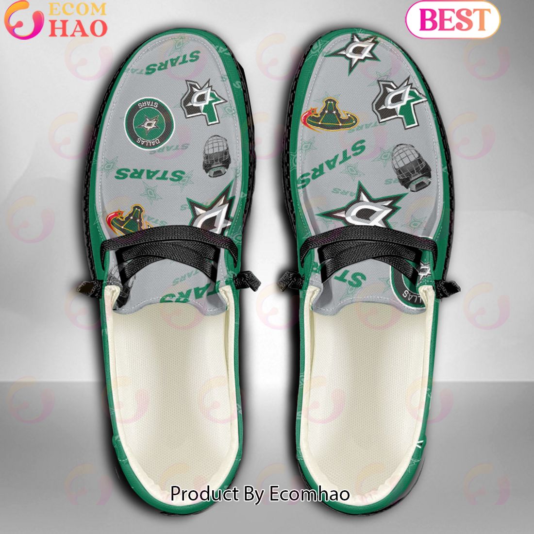 NHL Dallas Stars Custom Name Hey Dude Shoes