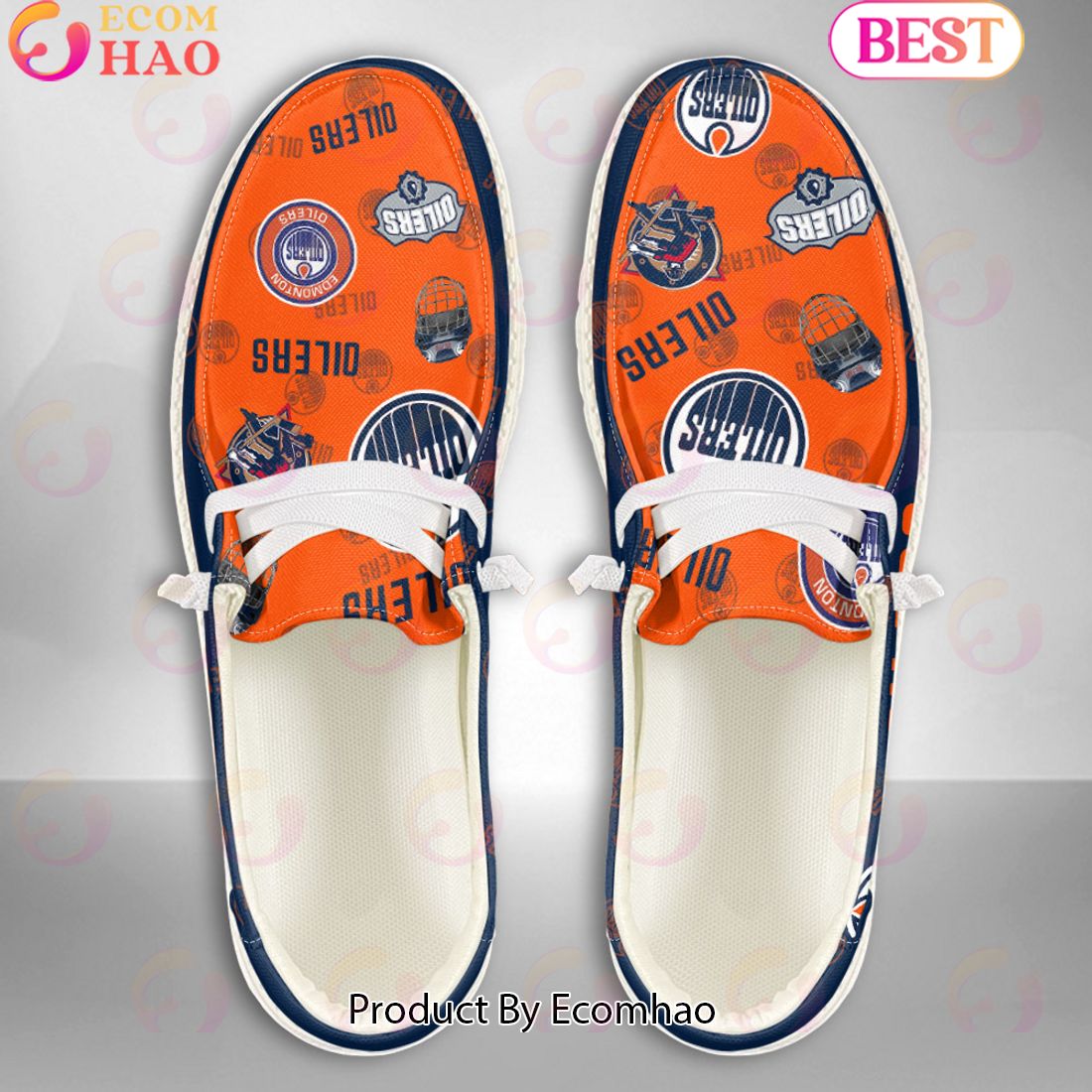 NHL Edmonton Oilers Custom Name Hey Dude Shoes