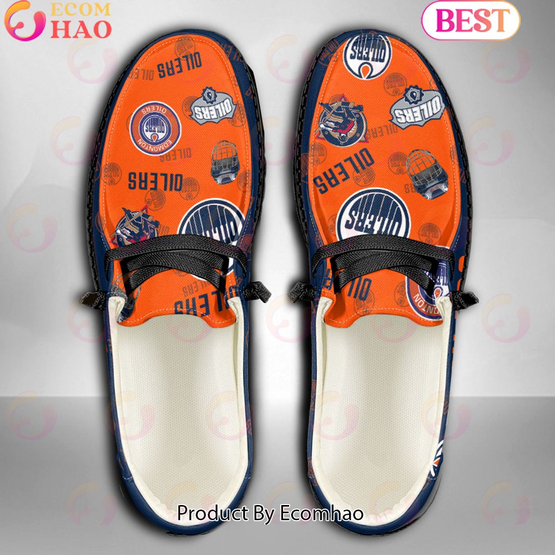 NHL Edmonton Oilers Custom Name Hey Dude Shoes