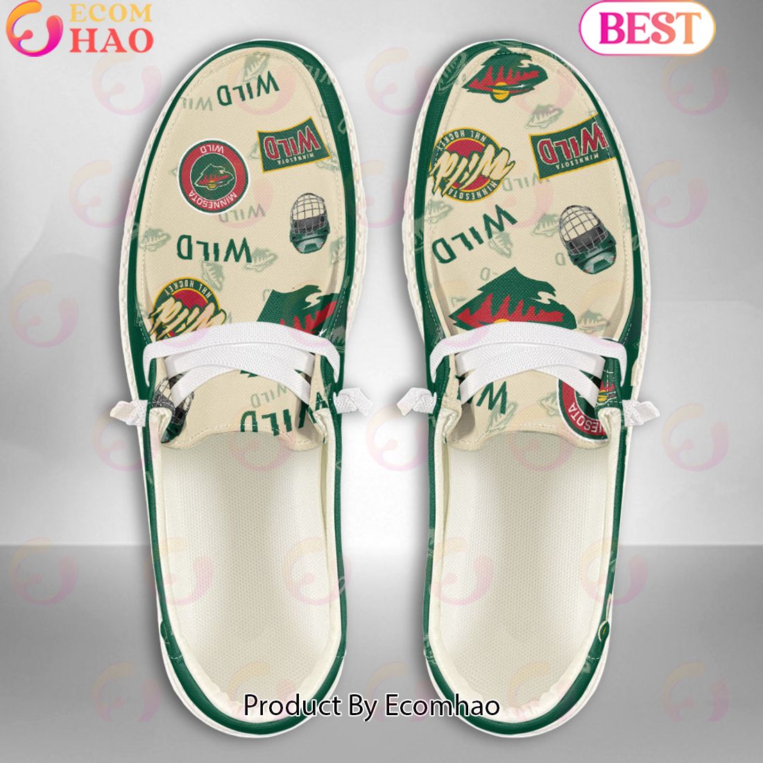 NHL Minnesota Wild Custom Name Hey Dude Shoes