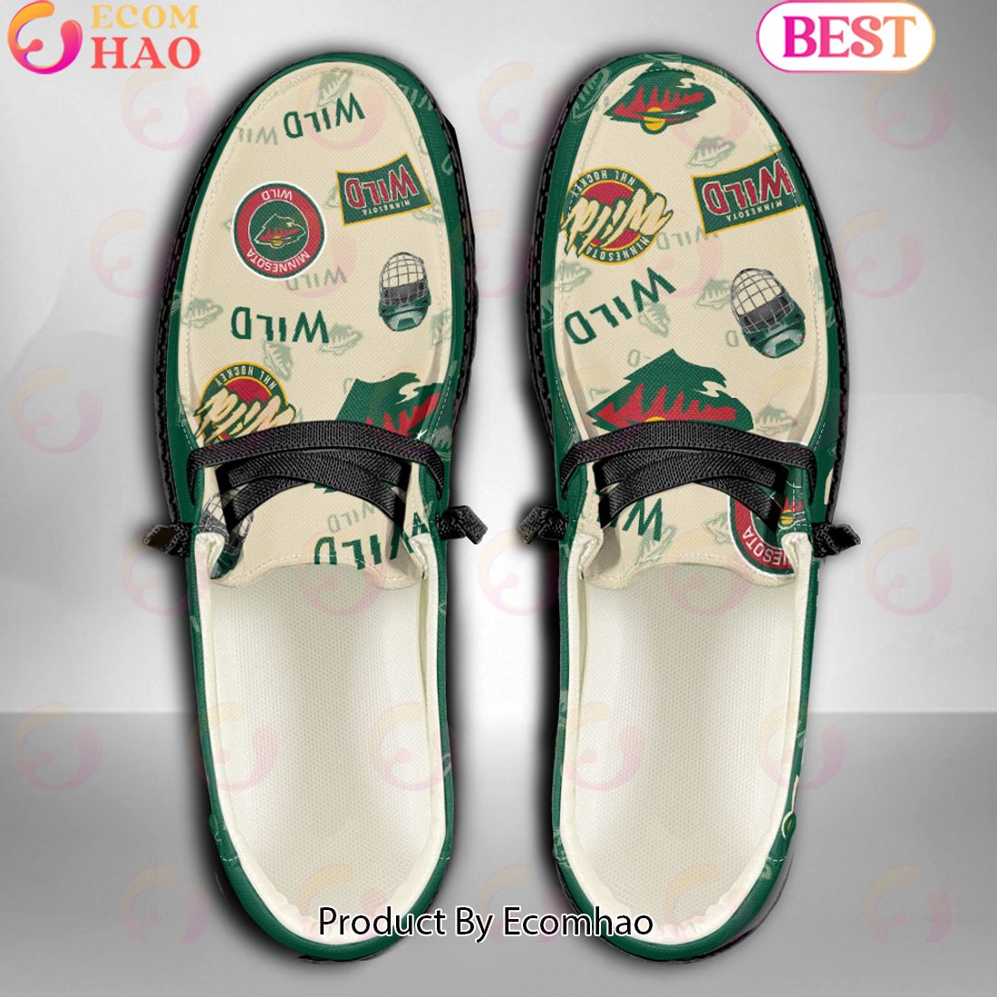 NHL Minnesota Wild Custom Name Hey Dude Shoes