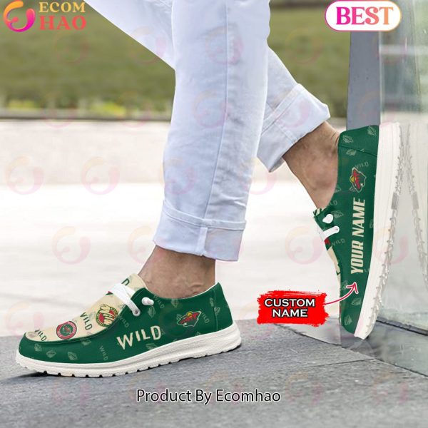 NHL Minnesota Wild Custom Name Hey Dude Shoes