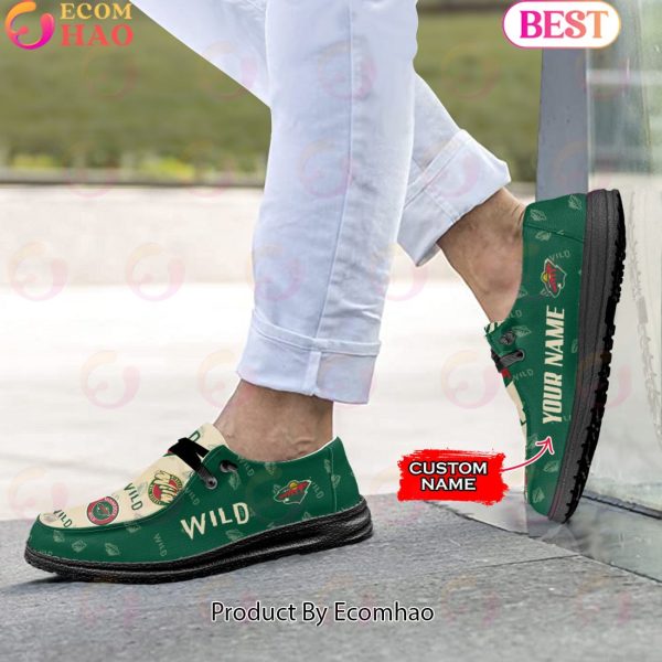 NHL Minnesota Wild Custom Name Hey Dude Shoes