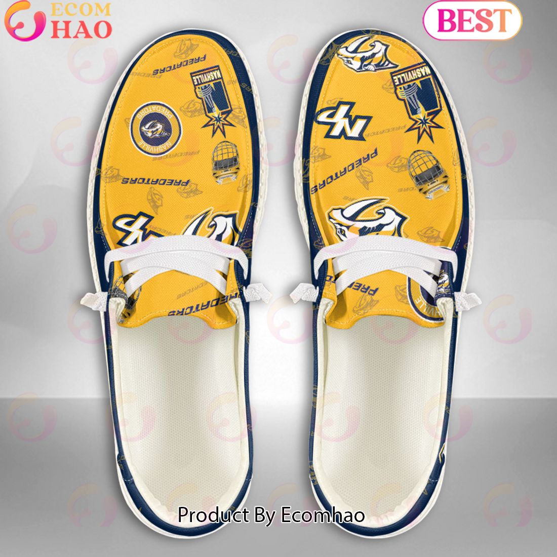 NHL Nashville Predators Custom Name Hey Dude Shoes