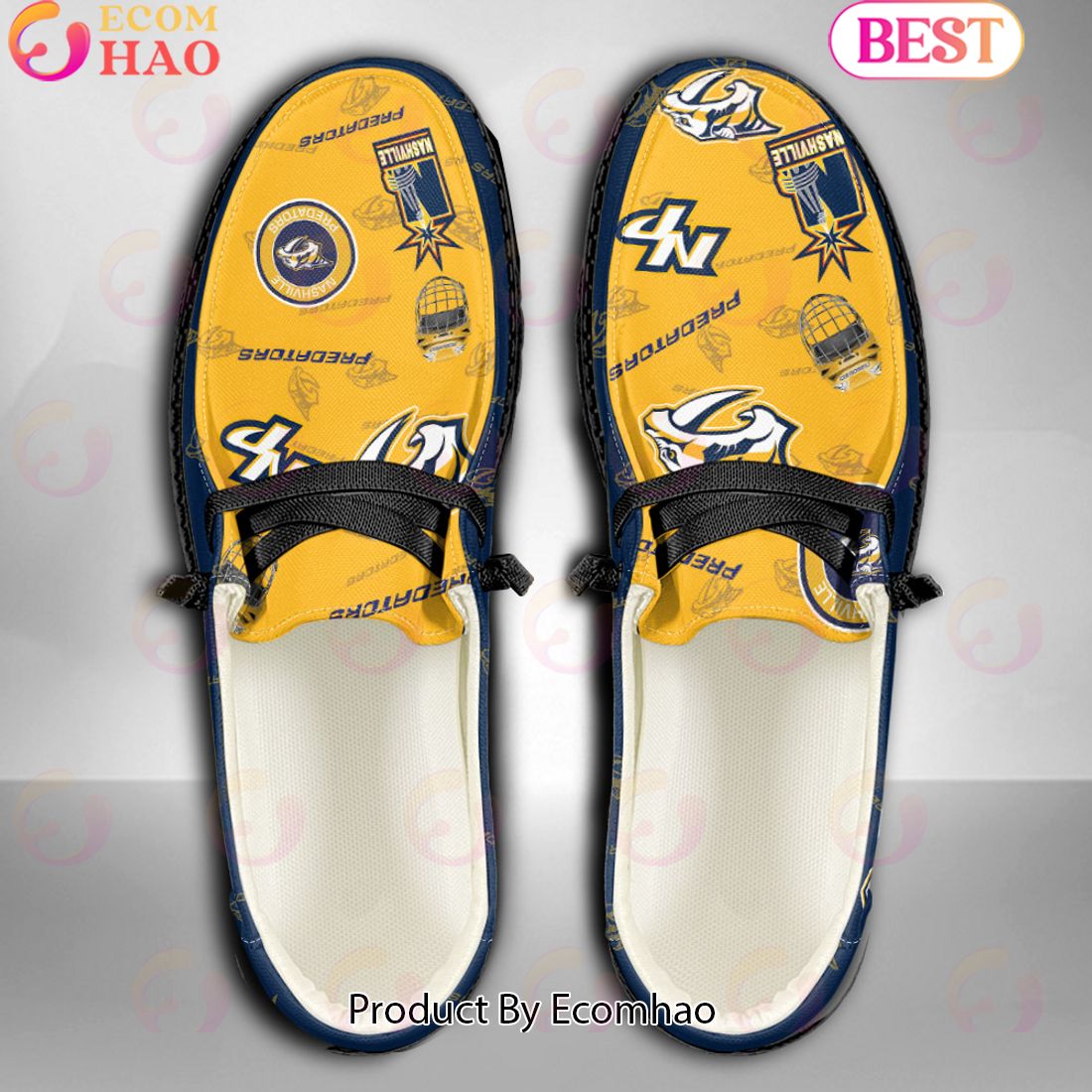 NHL Nashville Predators Custom Name Hey Dude Shoes