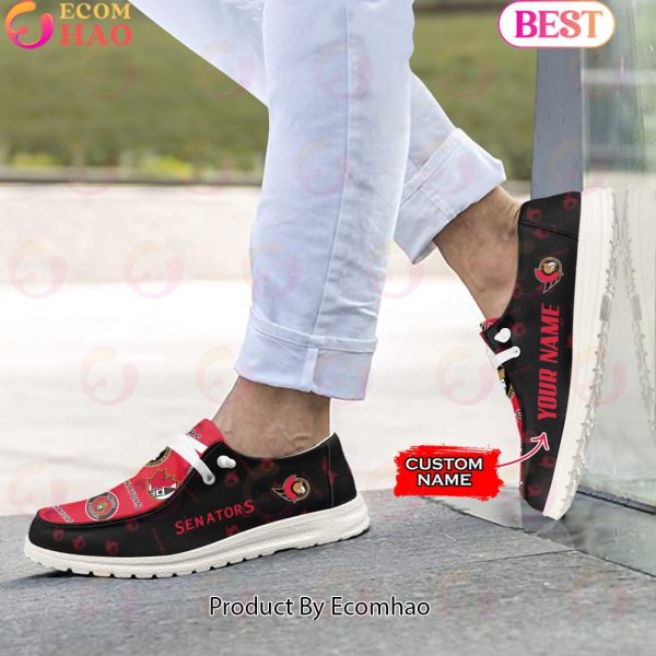 NHL Ottawa Senators Custom Name Hey Dude Shoes