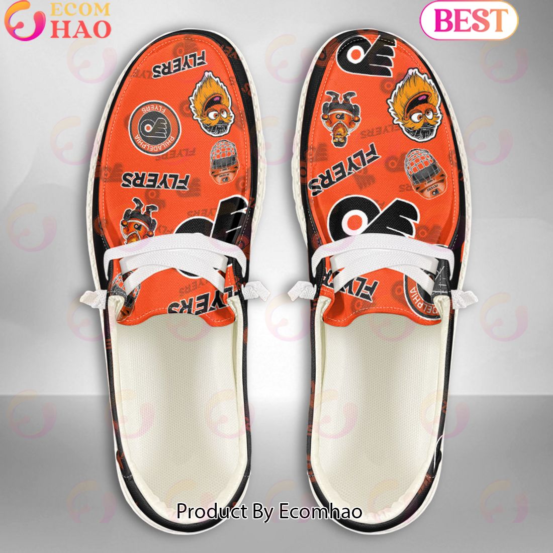 NHL Philadelphia Flyers Custom Name Hey Dude Shoes