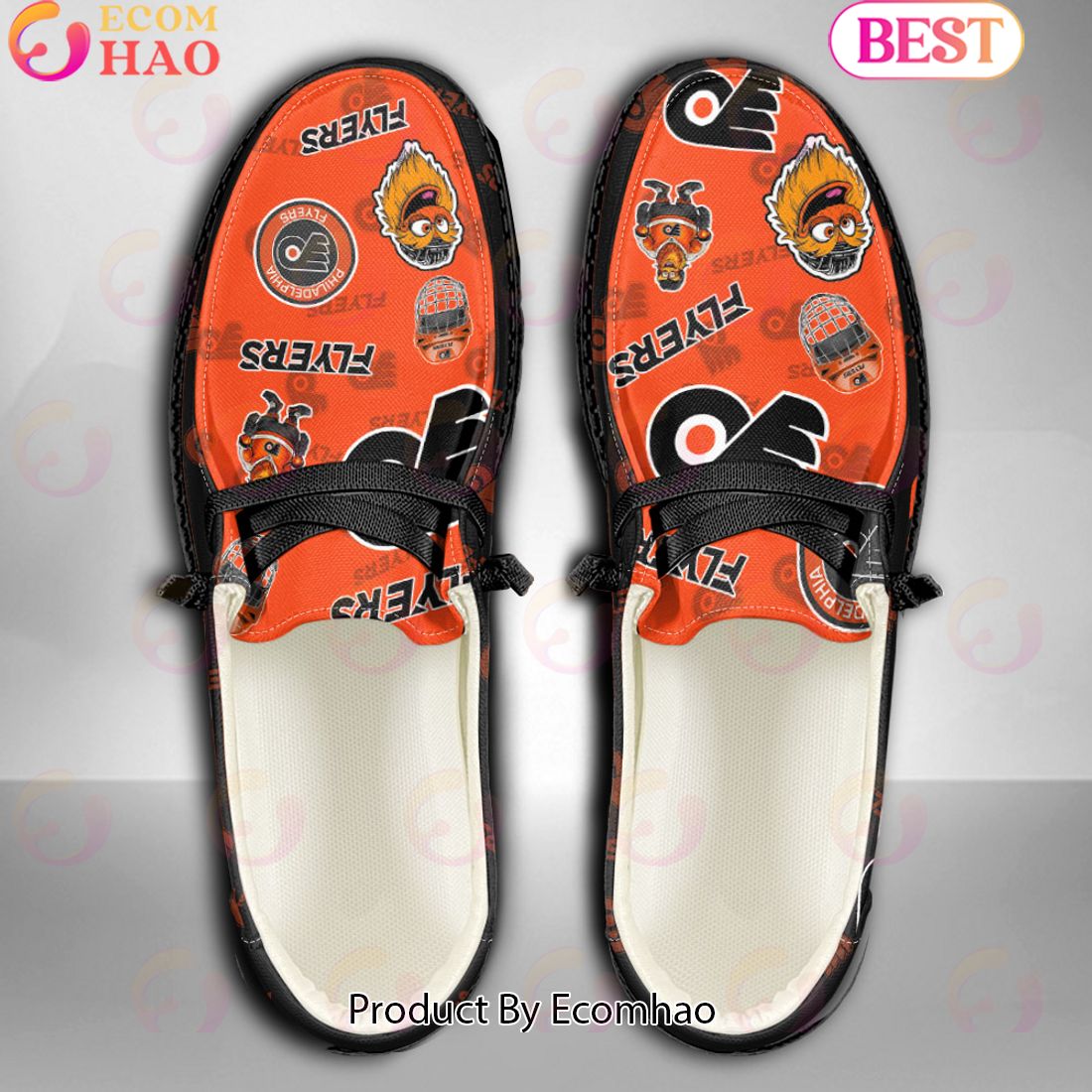 NHL Philadelphia Flyers Custom Name Hey Dude Shoes