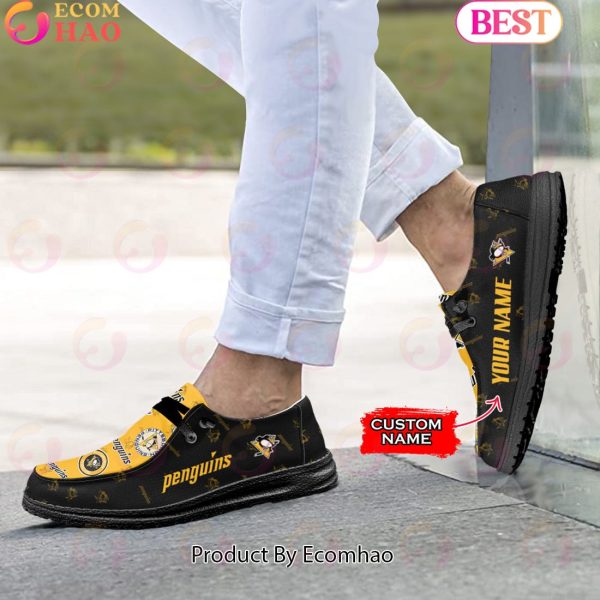 NHL Pittsburgh Penguins Custom Name Hey Dude Shoes