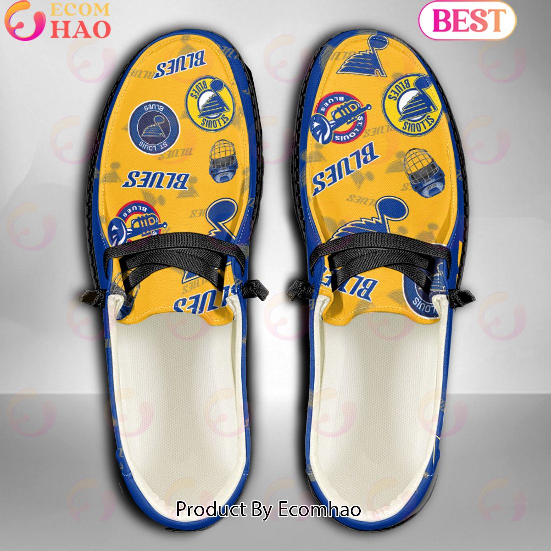 NHL St Louis Blues Custom Name Hey Dude Shoes