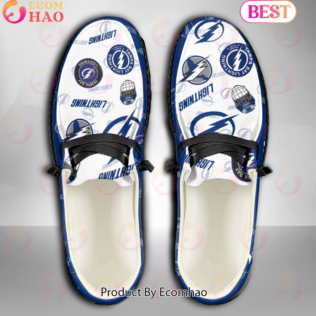 NHL Tampa Bay Lightning Custom Name Hey Dude Shoes