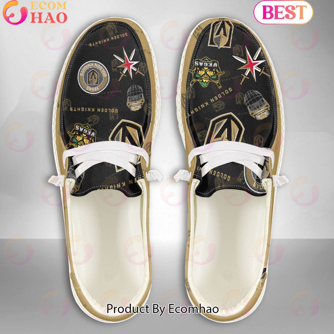 NHL Vegas Golden Knights Custom Name Hey Dude Shoes