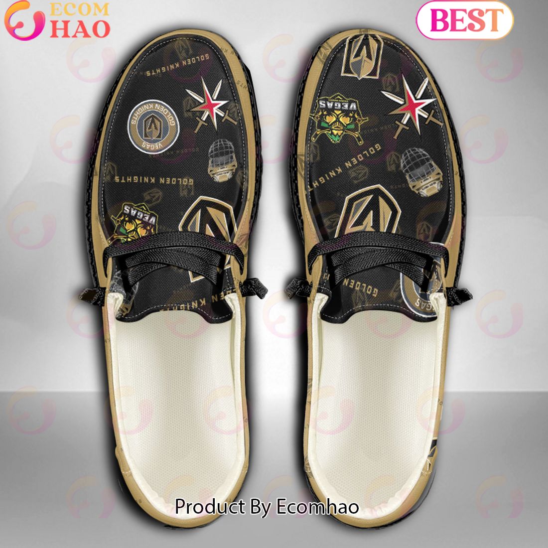 NHL Vegas Golden Knights Custom Name Hey Dude Shoes