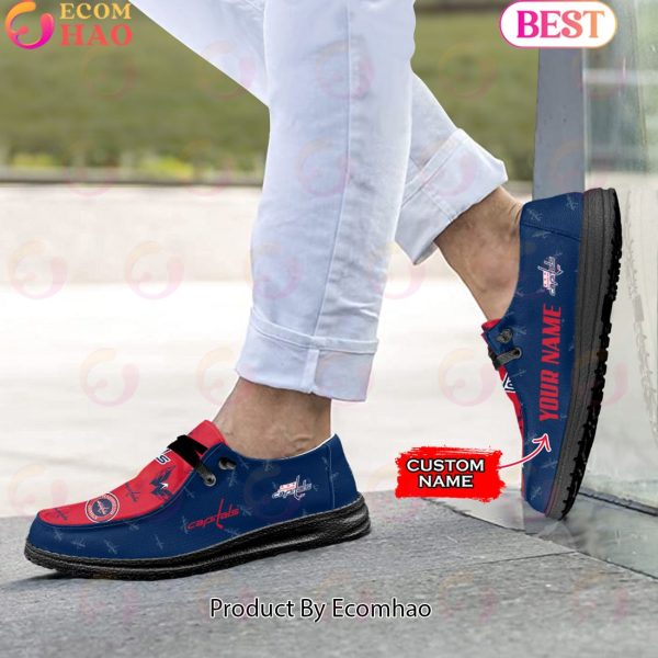 NHL Washington Capitals Custom Name Hey Dude Shoes