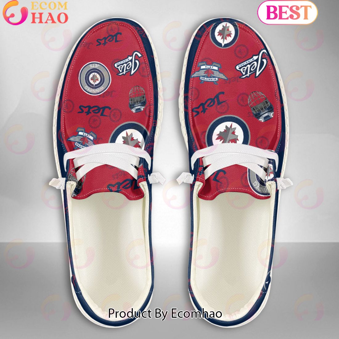 NHL Winnipeg Jets Custom Name Hey Dude Shoes