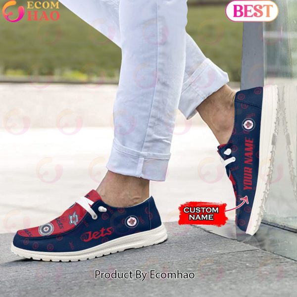 NHL Winnipeg Jets Custom Name Hey Dude Shoes
