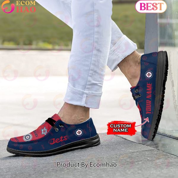 NHL Winnipeg Jets Custom Name Hey Dude Shoes