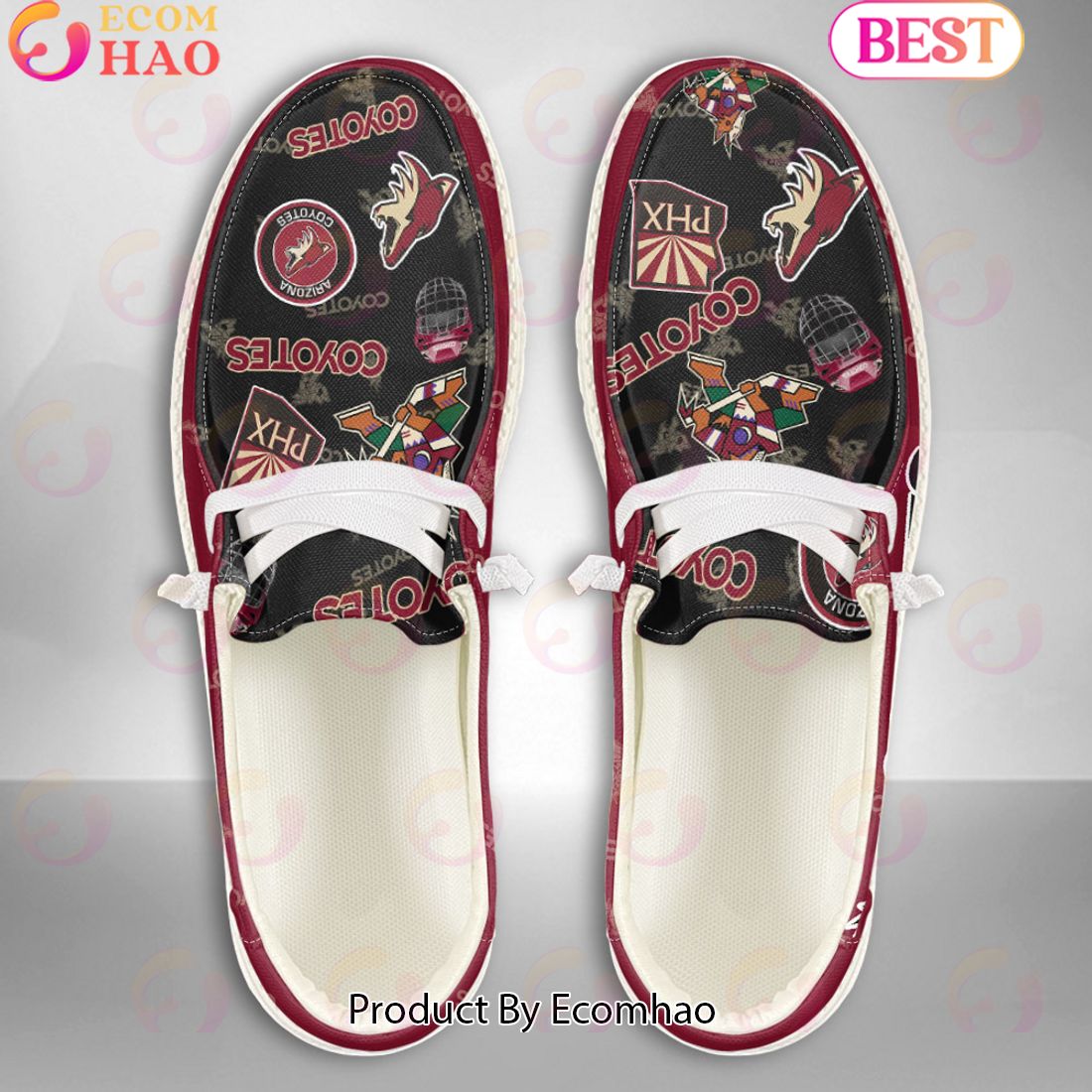 NHL Arizona Coyotes Custom Name Hey Dude Shoes