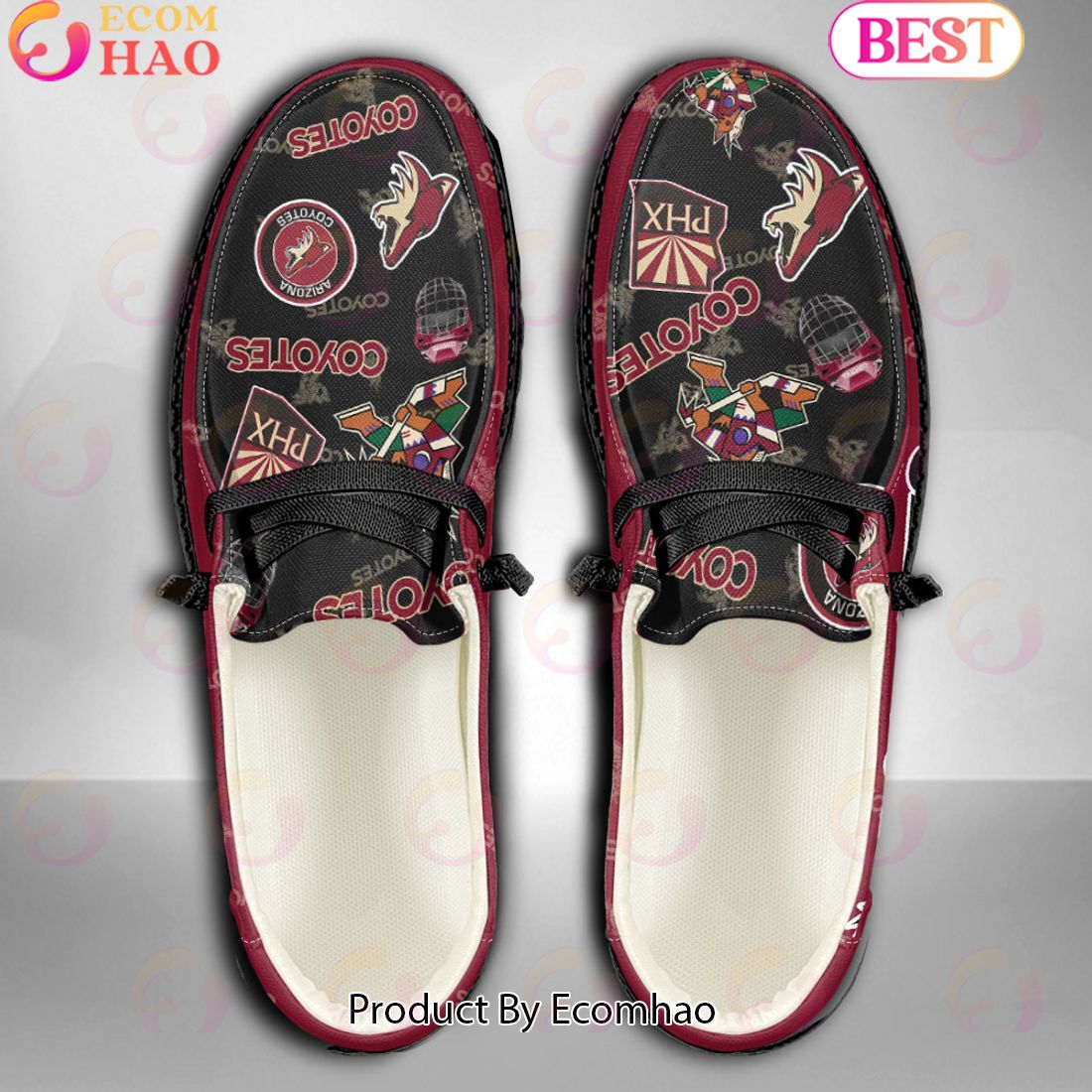 NHL Arizona Coyotes Custom Name Hey Dude Shoes