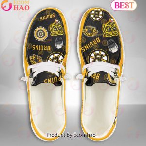NHL Boston Bruins Custom Name Hey Dude Shoes