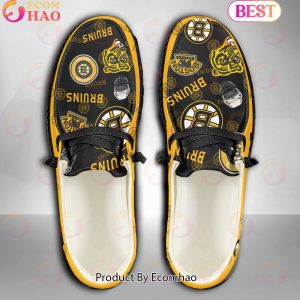 NHL Boston Bruins Custom Name Hey Dude Shoes