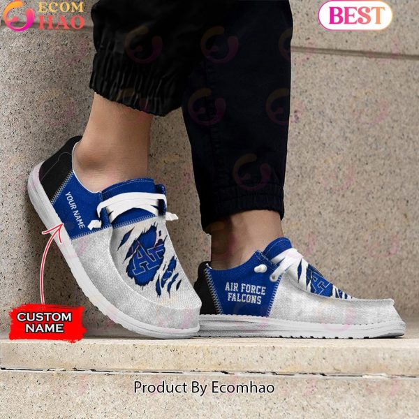 NCAA Air Force Falcons Custom Name Hey Dude Shoes