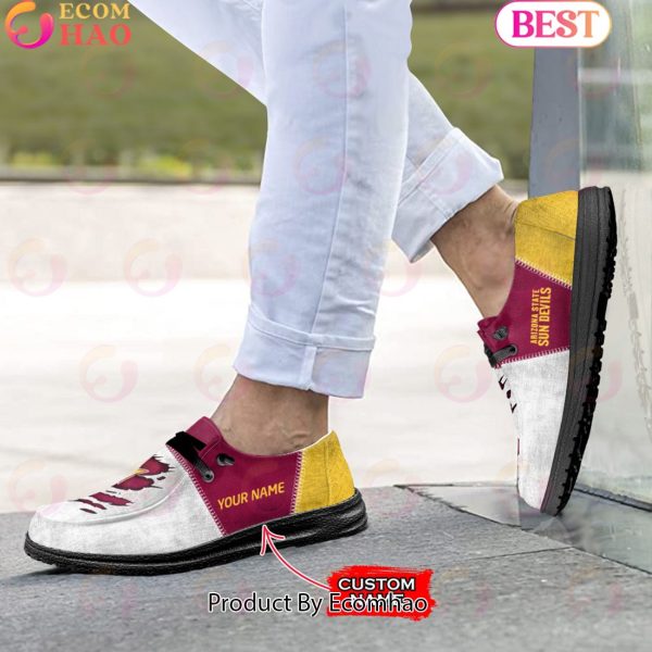 NCAA Arizona State Sun Devils Custom Name Hey Dude Shoes