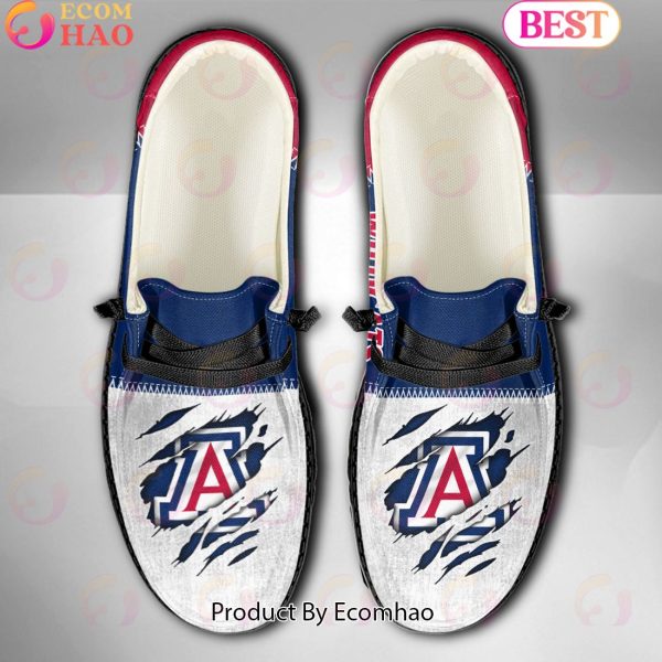 NCAA Arizona Wildcats Custom Name Hey Dude Shoes