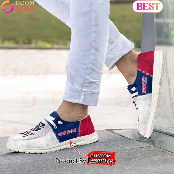NCAA Arizona Wildcats Custom Name Hey Dude Shoes