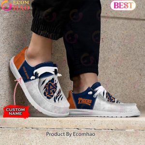 NCAA Auburn Tigers Custom Name Hey Dude Shoes
