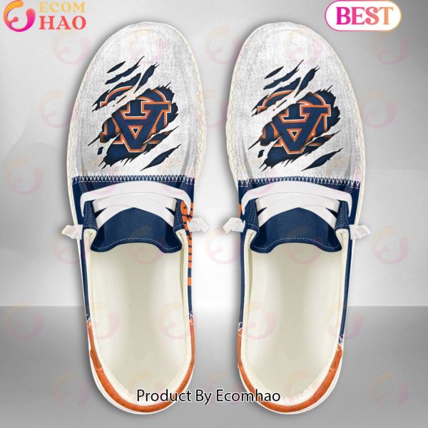 NCAA Auburn Tigers Custom Name Hey Dude Shoes