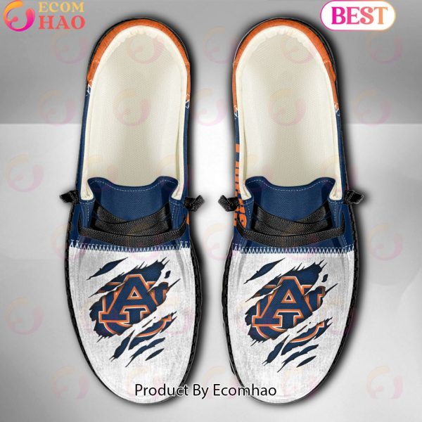 NCAA Auburn Tigers Custom Name Hey Dude Shoes